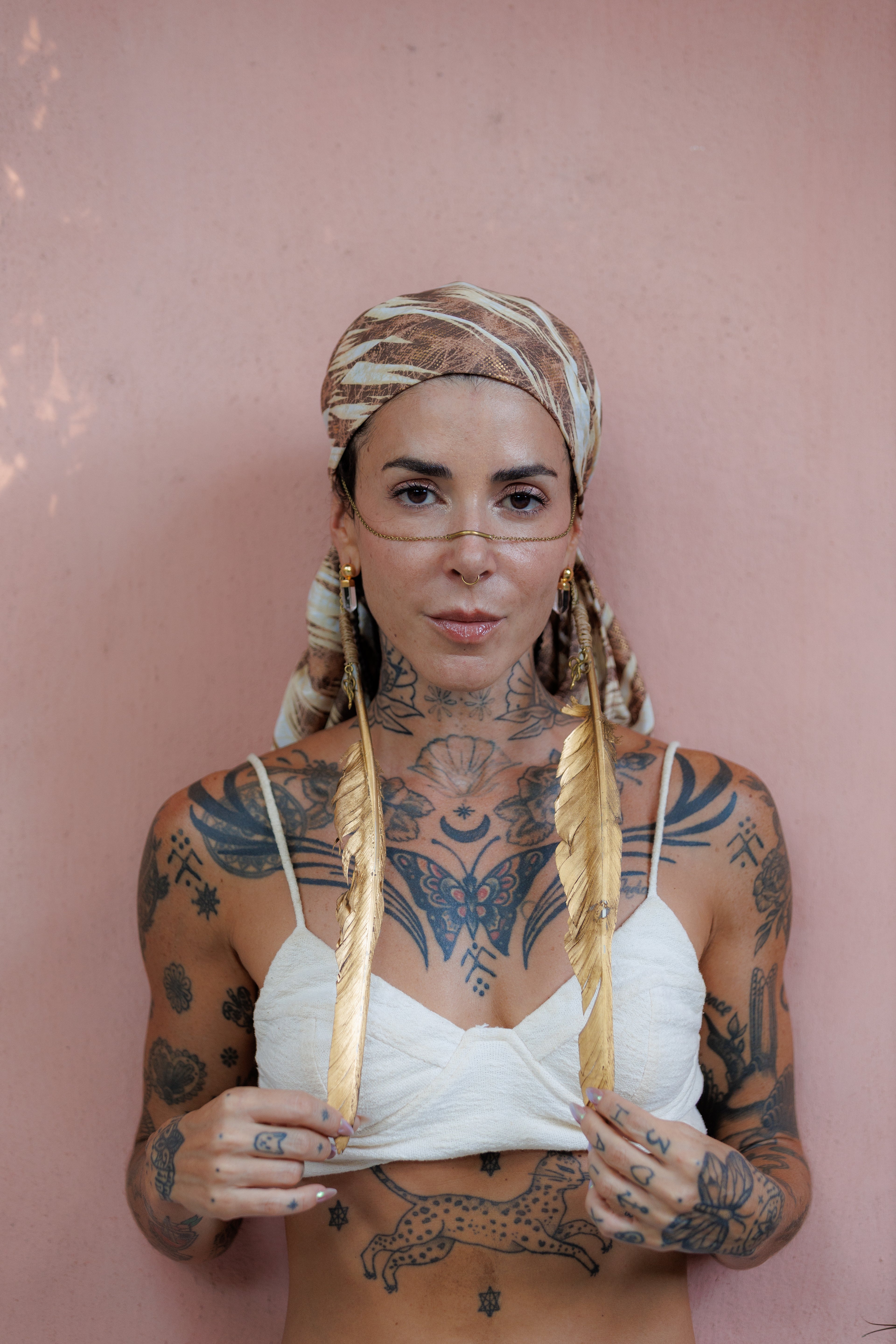 Facechain pena dourada
