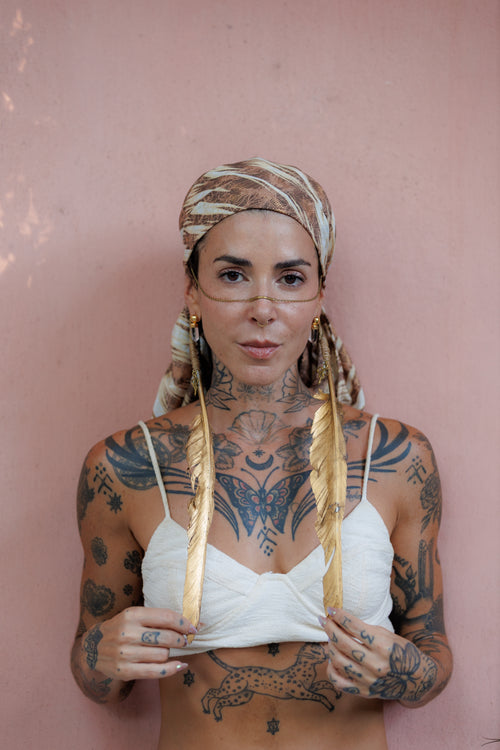 Facechain pena dourada