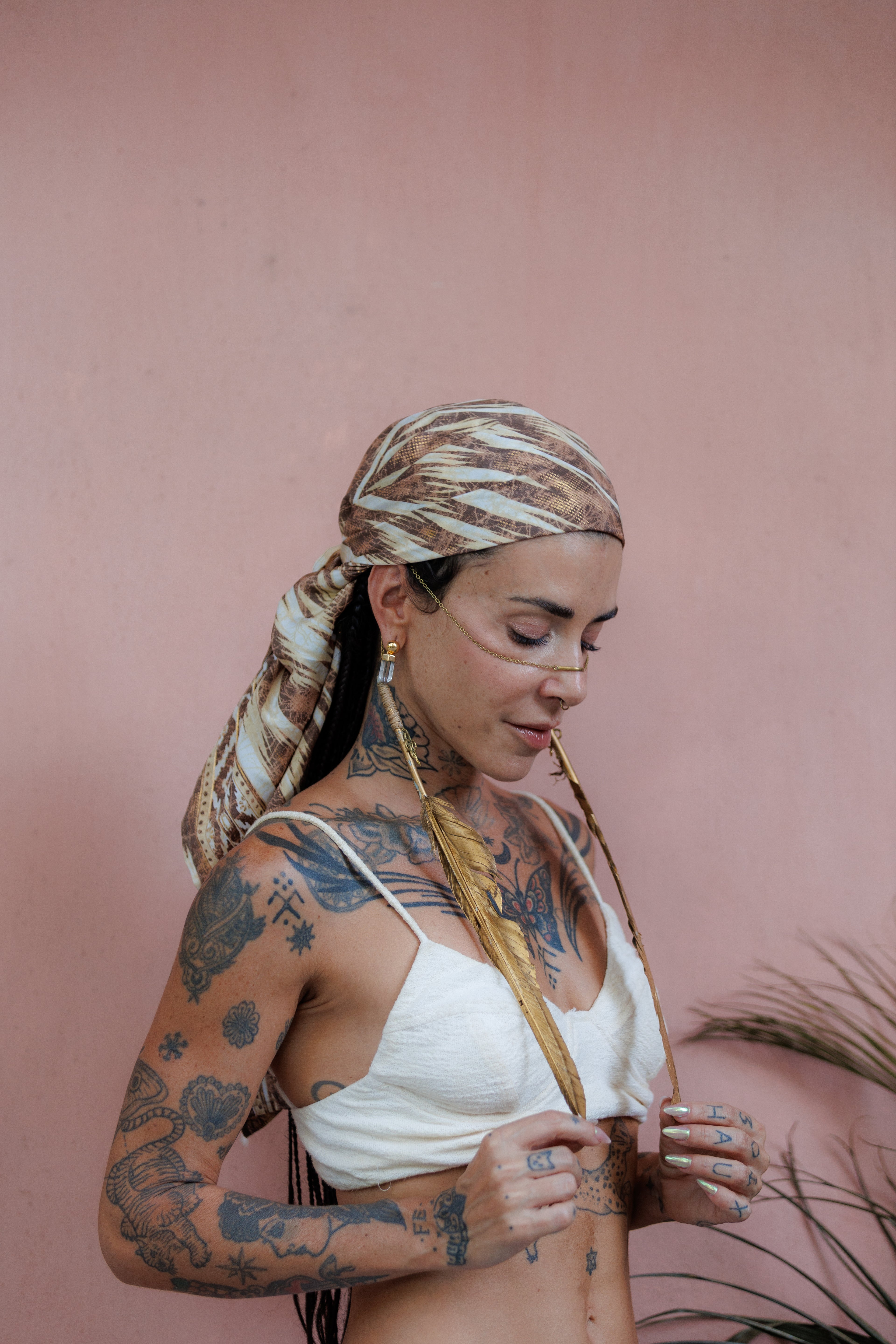 Facechain pena dourada